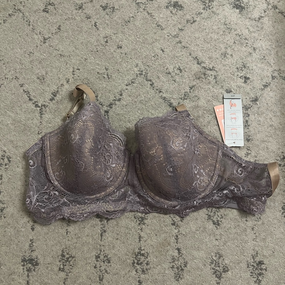 Third Love Lace Underwire Bra in Dusty Mauve NWT